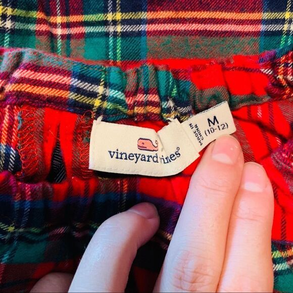 3 for $30! Vineyard vines girls flannel plaid top - Picture 3 of 9